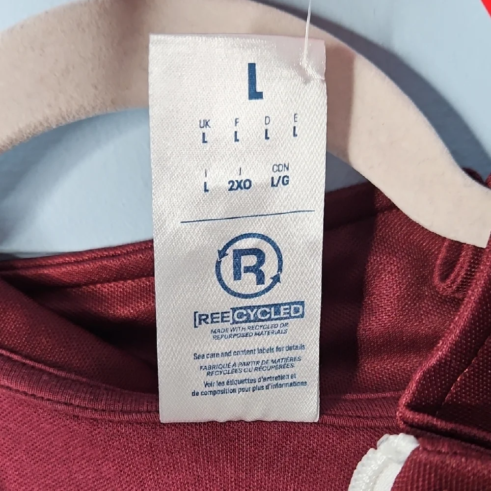 Reebok Men's Hip Hop Track Performance Jacket in Burgundy Large NWT